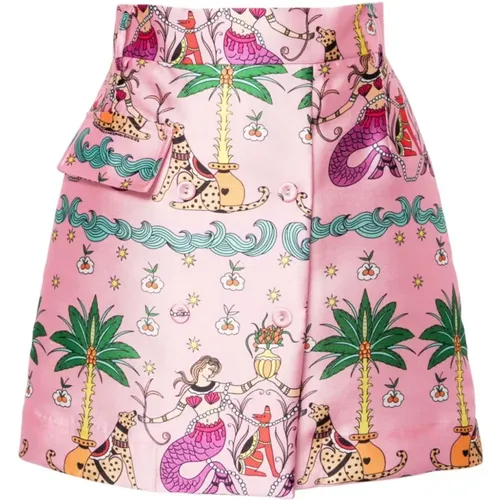 Pink Mermaid Mini Skirt , Damen, Größe: S - Alessandro Enriquez - Modalova