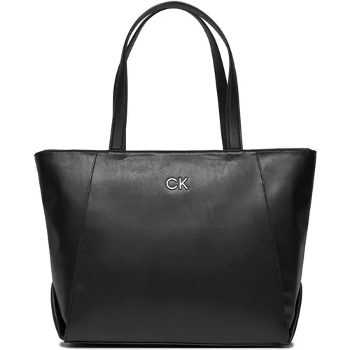 Schwarze Shopper Tasche für Frauen , Damen, Größe: ONE Size - Calvin Klein - Modalova