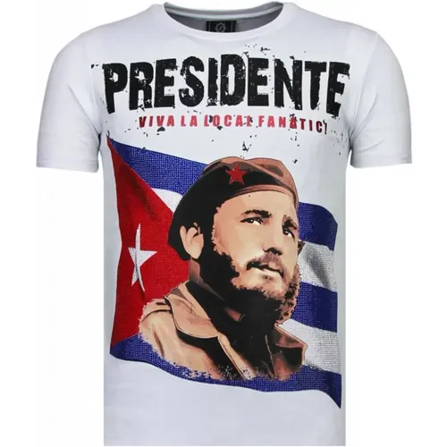 President Rhinestone - Herren T-Shirt - 5900W - Local Fanatic - Modalova