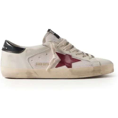 Weiße Sneaker mit Roter Stern und Schwarzer Ferse , Herren, Größe: 45 EU - Golden Goose - Modalova