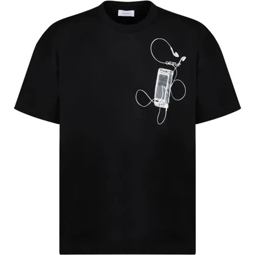 Arrows Graphic Print T-Shirt , male, Sizes: M - Off White - Modalova