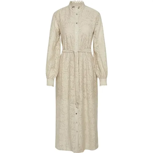 Elegant Puff Sleeve Embroidered Dress , female, Sizes: M, XS, S, L - Bruuns Bazaar - Modalova