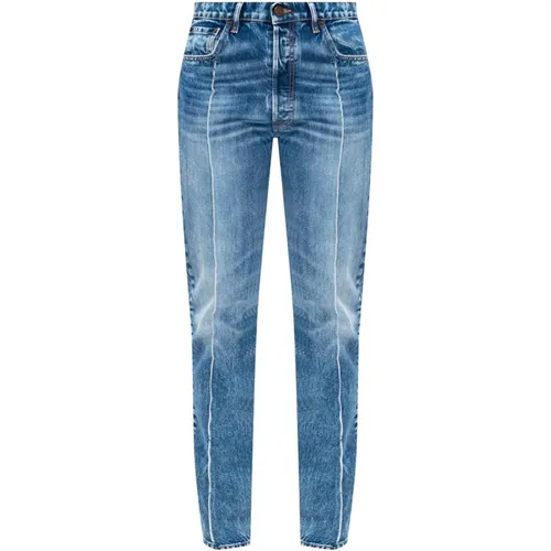 Slim-Fit Stonewashed Cotton Denim Jeans , female, Sizes: XS - Maison Margiela - Modalova