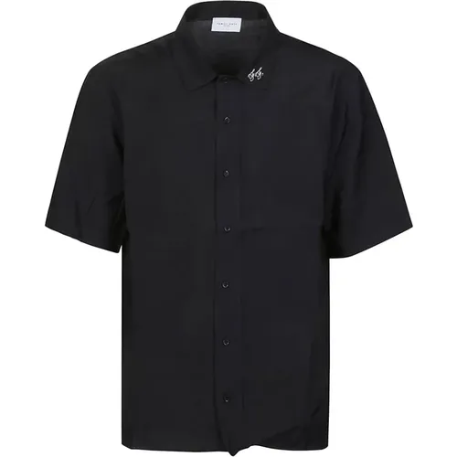 Cupro Short Sleeve Shirt , male, Sizes: S, L - Family First - Modalova