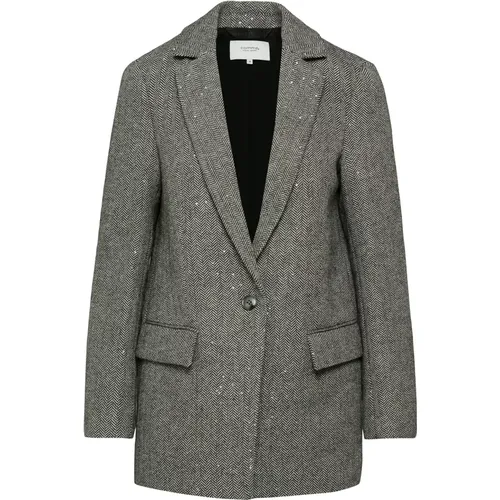 Pailletten Wollmix Blazer Comma - comma - Modalova