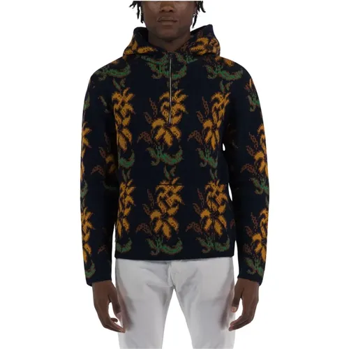 Floral Jacquard Hooded Sweater , male, Sizes: M - ETRO - Modalova