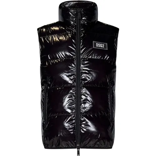 Schwarze Daunenweste Jacke Aw24 - Dsquared2 - Modalova