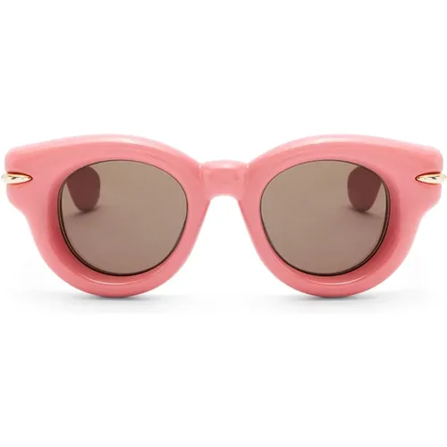 Coral Inflated Round Sunglasses , female, Sizes: ONE SIZE - Loewe - Modalova