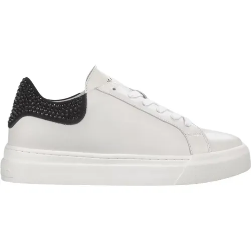 Womens Leather Sneaker with Rhinestone Detail , female, Sizes: 6 UK, 7 UK, 8 UK, 9 UK, 4 UK, 5 UK, 3 UK - Alma en Pena - Modalova