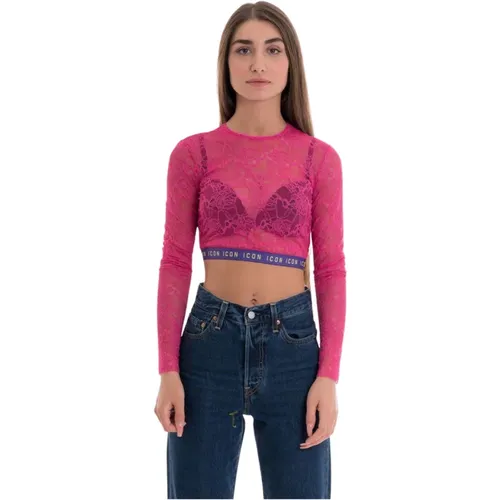 Stilvolles Langarm-Top , Damen, Größe: M - Dsquared2 - Modalova