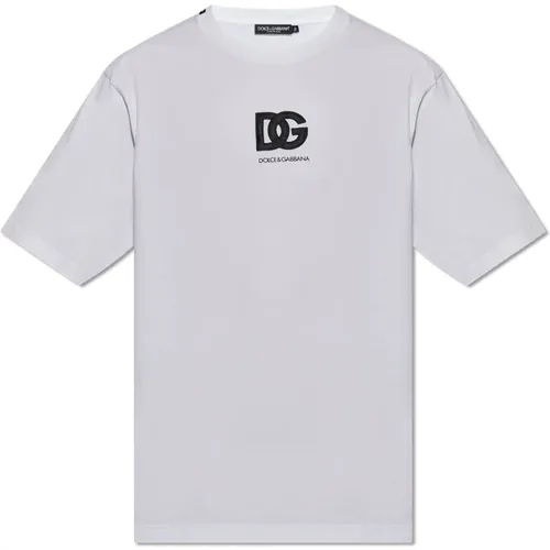 T-Shirt mit Logo , Herren, Größe: M - Dolce & Gabbana - Modalova