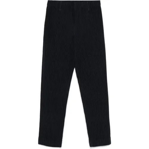 Plissé Trousers with Elasticated Waistband , male, Sizes: M, S - Issey Miyake - Modalova