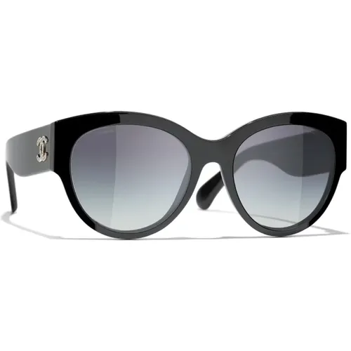 Cat Eye Sunglasses with Acetate Frame , female, Sizes: 53 MM - Chanel - Modalova