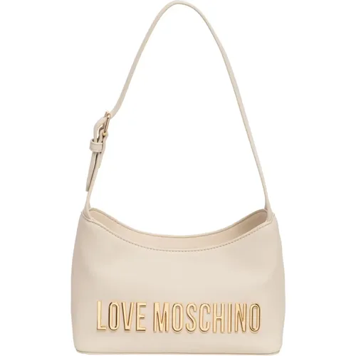 Hobo Bag,Elfenbeinfarbene Taschen für stilvolle Fashionistas - Love Moschino - Modalova