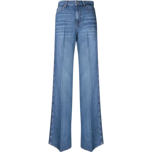 Flared Cotton Jeans , female, Sizes: W30, W28, W27 - 7 For All Mankind - Modalova