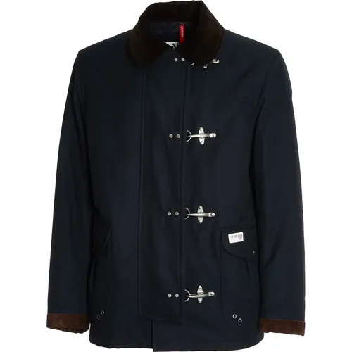 Canvas Hook Jacket Aw24 , male, Sizes: L, M, 2XL, XL - Fay - Modalova