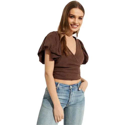 Braunes Puffärmel-Top Free People - Free People - Modalova