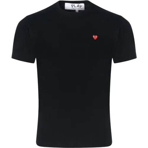 Cotton T-shirt with Small Heart , male, Sizes: S, L, XL, M, 2XL - Comme des Garçons Play - Modalova