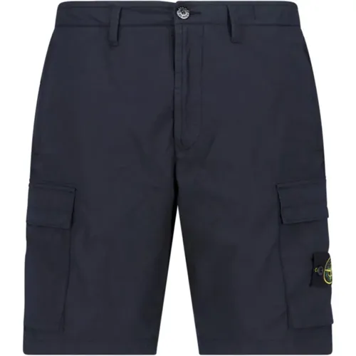 Blaue Shorts mit Versteckten Taschen,Casual Shorts - Stone Island - Modalova