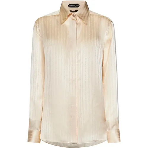 Striped Shirt Aw24 , female, Sizes: S - Tom Ford - Modalova