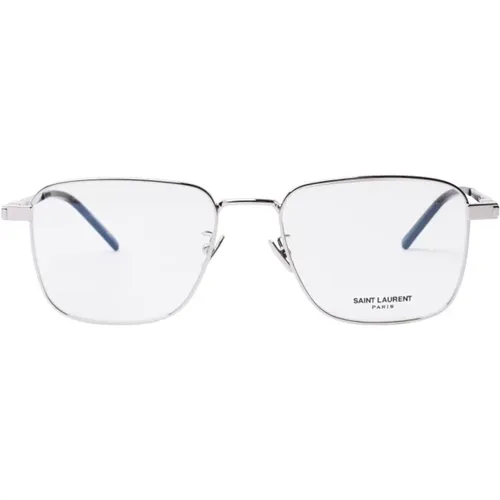 Stilvolle quadratische Brille für Herren , Herren, Größe: 54 MM - Saint Laurent - Modalova