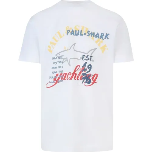 Herren T-Shirt mit Druck - PAUL & SHARK - Modalova