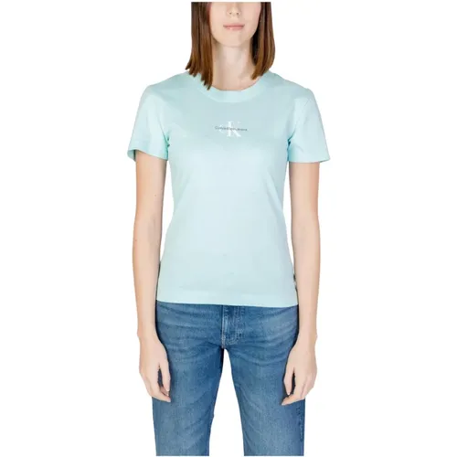 Light Cotton Plain T-Shirt , female, Sizes: S, M, XS, L, XL - Calvin Klein Jeans - Modalova
