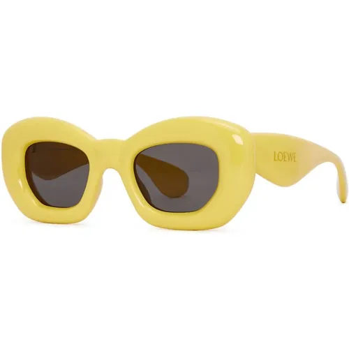 Cat-Eye Sonnenbrille aus gelbem Nylon - Loewe - Modalova
