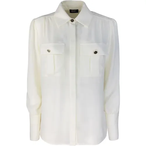 Georgette French Collar Shirt , female, Sizes: L, XS, S, M - Liu Jo - Modalova