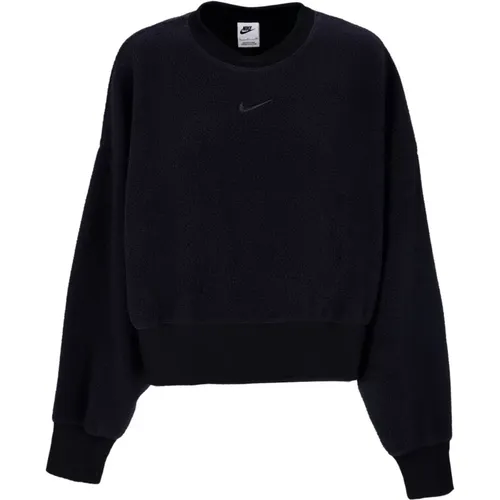 Plush Mod Crop Crewneck Sweatshirt , Damen, Größe: M - Nike - Modalova