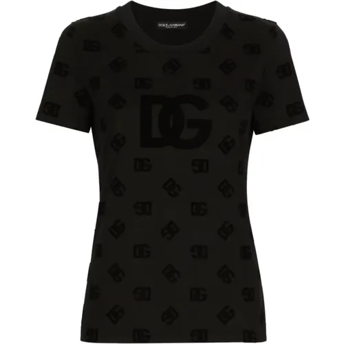 Monogramm T-Shirt Klassischer Stil - Dolce & Gabbana - Modalova