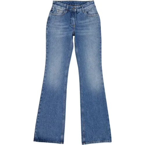 Flared Jeans , Damen, Größe: W26 - Off White - Modalova