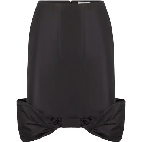 Taffeta Bow Peplum Midi Skirt , female, Sizes: S, M, L, XL, 2XL, XS, 2XS - Nina Ricci - Modalova