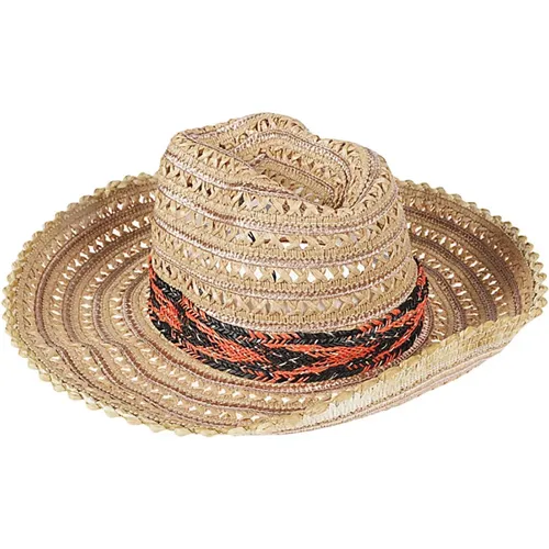 Raffia Sombrero Hat - MultiColour , female, Sizes: ONE SIZE - Exquisite J - Modalova