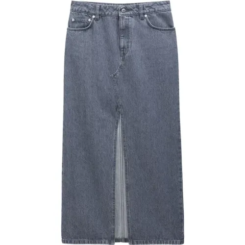 Grey Organic Cotton Denim Skirt , female, Sizes: S, M - Filippa K - Modalova