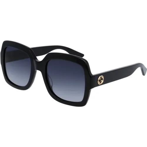 Schwarze Sonnenbrille, vielseitig und stilvoll , Damen, Größe: 54 MM - Gucci - Modalova