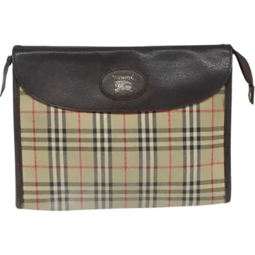 Pre-owned Canvas clutches , female, Sizes: ONE SIZE - Burberry Vintage - Modalova