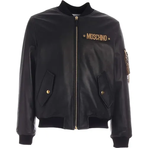 Metal Logo Bomber Jacket , male, Sizes: M - Moschino - Modalova