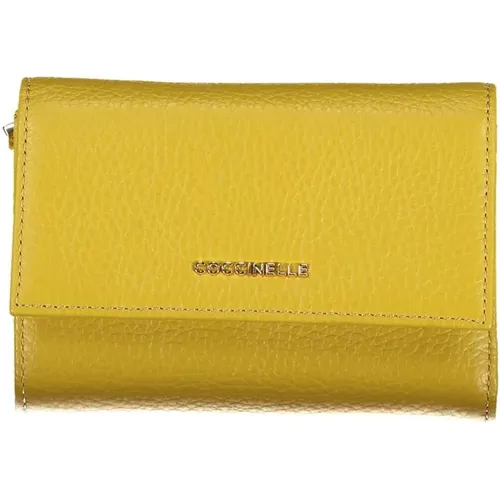 Leather Wallet with Multiple Compartments , female, Sizes: ONE SIZE - Coccinelle - Modalova