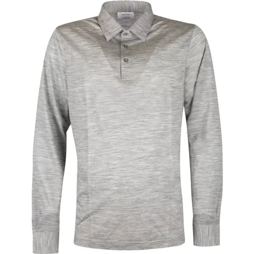 Grey Wool Polo Shirt , male, Sizes: M, L - Gran Sasso - Modalova