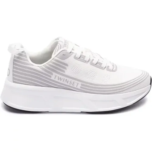 Stilvolle Weiße Sneakers , Damen, Größe: 35 EU - Twinset - Modalova