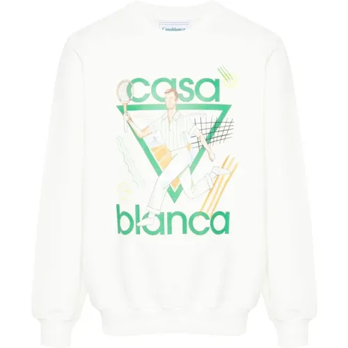 Cotton Sweatshirt for Men , male, Sizes: L - Casablanca - Modalova