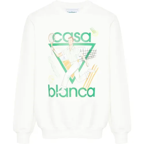 Cotton Sweatshirt for Men , male, Sizes: M, L, XL - Casablanca - Modalova