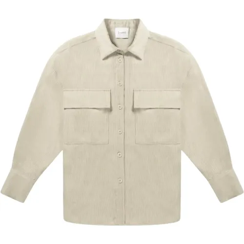 Stylisches Cord-Overshirt in Eisweiß , Herren, Größe: XS - NUDE - Modalova