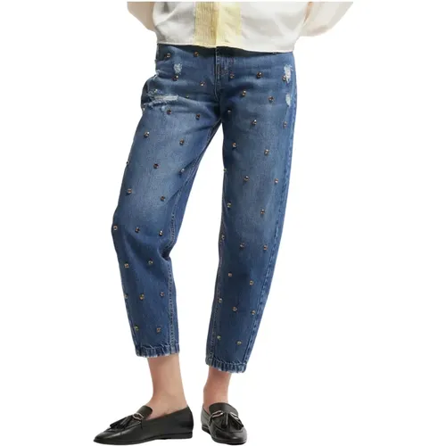 Studded Distressed Denim Jeans - Kocca - Modalova