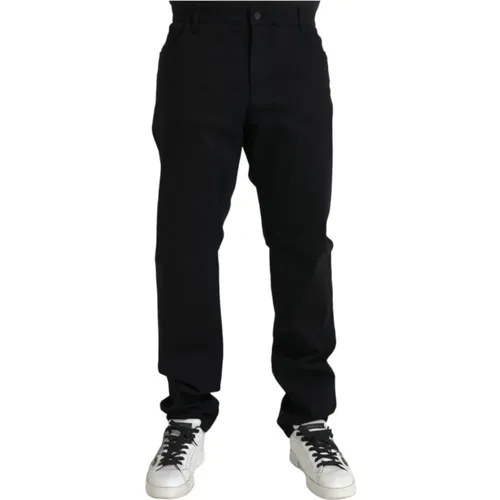 Schwarze Skinny Stretch Denim Jeans , Herren, Größe: 5XL - Dolce & Gabbana - Modalova