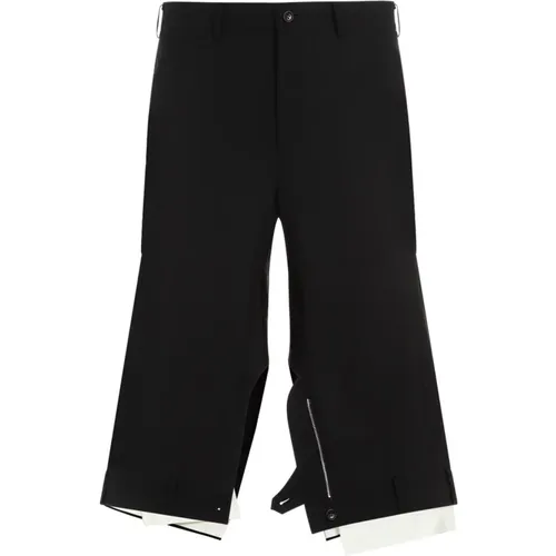Wool Mirrored Design Trousers , male, Sizes: M - Comme des Garçons - Modalova