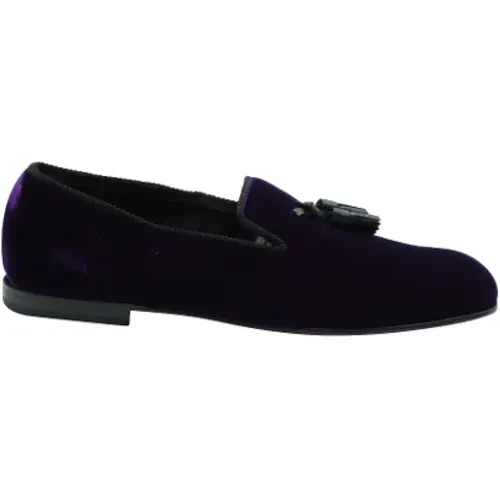 Exquisite Violet Velvet Loafers , female, Sizes: 9 UK - Tom Ford - Modalova