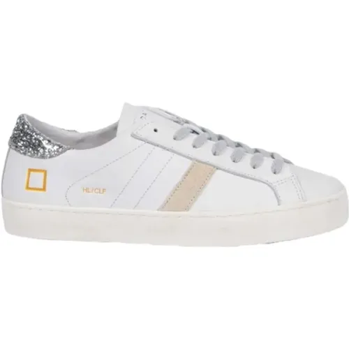 Weiße und Silberne Hill Low Sneakers , Damen, Größe: 37 EU - D.a.t.e. - Modalova