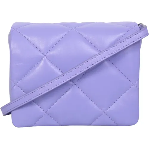Lilac Diamond Quilted Crossbody Bag , female, Sizes: ONE SIZE - Stand Studio - Modalova